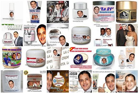 多明尼加網友設計的 27 種 Sammy Sosa 美白護膚霜包裝